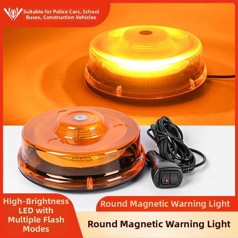 Lumină de avertizare auto cu montaj magnetic pe acoperiș – 48 LED, 12-24V, LED 3030, model 813C