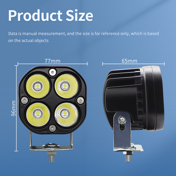 Lumină de lucru LED pentru mașini și motociclete, carcasă în formă de patru foi de trifoi, 40W, 12-50V, 4000lm, 5050 LED, 3500-6500K