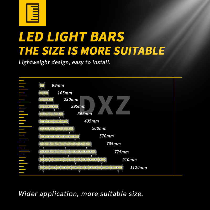 DXZ M4 LED krovni reflektor za off-road vozila, 3030 LED, 6500K, 9-30V, aluminij