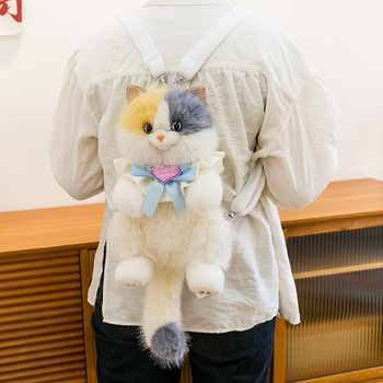 Jucărie de pluș cu sunet, pisicuță simulată, umplutură PP cotton, stil desen animat, pentru copii 7–14 ani