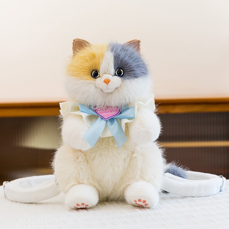 Jucărie de pluș cu sunet, pisicuță simulată, umplutură PP cotton, stil desen animat, pentru copii 7–14 ani