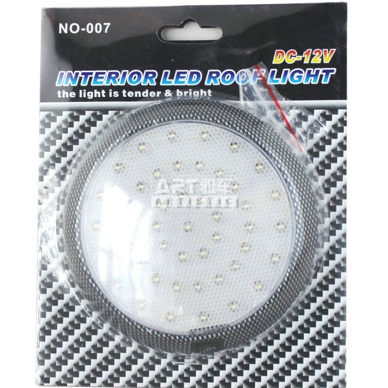 GT-007 46 LED kromirana automobilna stropna svjetiljka, unutarnje svjetlo 12V, svjetlo za čitanje u vozilu