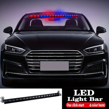 Dvobojna LED traka za upozoravanje vozila, montaža na krovu, prednja i stražnja, 12-24V, model DR, PC aluminij