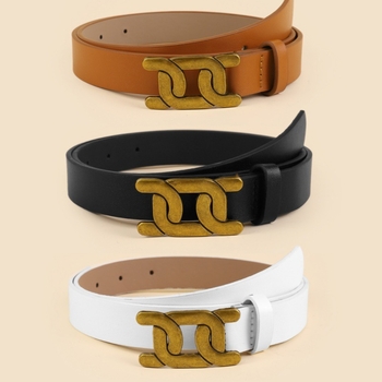 Ženski PU kožni remen s retro osobnim stilom; Materijal: PU koža; Kopča: legura; Zaključavanje: pin; Širina: 2–4 cm