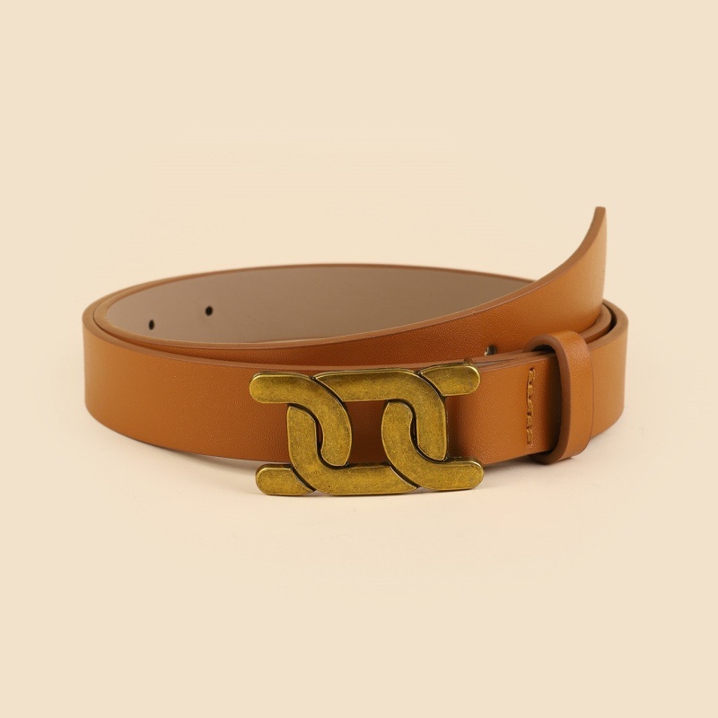 Ženski PU kožni remen s retro osobnim stilom; Materijal: PU koža; Kopča: legura; Zaključavanje: pin; Širina: 2–4 cm
