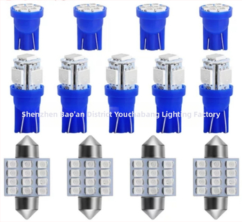 13-dijelni LED set za auto – unutarnje svjetlo za čitanje, osvjetljenje kabine i svjetlo za registracijsku pločicu, 12 SMD 1206