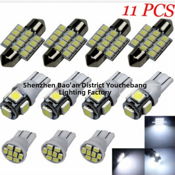 13-dijelni LED set za auto – unutarnje svjetlo za čitanje, osvjetljenje kabine i svjetlo za registracijsku pločicu, 12 SMD 1206