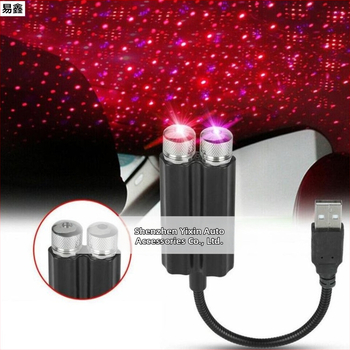 USB unutarnja LED lampica za automobil s laserskom projekcijom zvjezdanog neba i glasovnim upravljanjem
