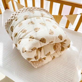 Бебешко одеяло, чист памук, целогодишно, за новородени