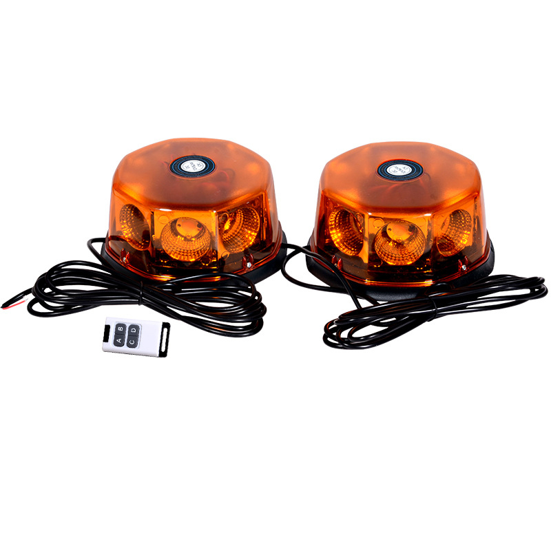 Automobilska LED strobe svjetiljka za krov s jakim magnetskim nosačem, dvostruki glavi, 12-24V, 40W, Model 01