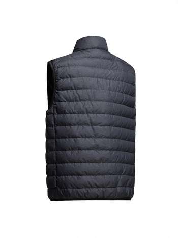 Мъжка пухова жилетка за зима, лека кройка, съдържание на пух 71–75%, пух от бяла патица