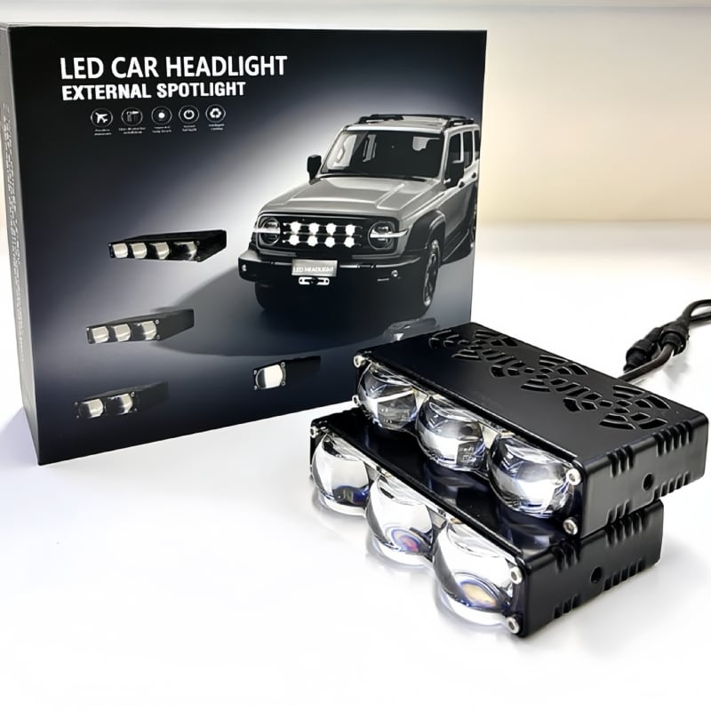 Automobilska LED svjetiljka za gril s tri LED diode, aluminijska konstrukcija, 52W, 12-80V, Suzuki kompatibilno