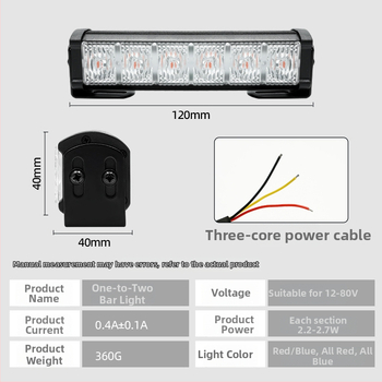 Lumina LED de avertizare pentru plafon - pentru camioane și echipamente de construcții - Carcasă din aliaj de aluminiu, 12V, model Jsd12