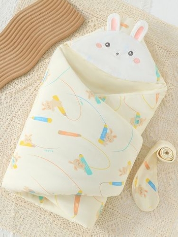 Beiluo dječja swaddle deka – 100% pamuk, Space Cotton punjenje, otporna na vjetar, debela verzija, za novorođenčad
