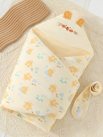 Beiluo dječja swaddle deka – 100% pamuk, Space Cotton punjenje, otporna na vjetar, debela verzija, za novorođenčad