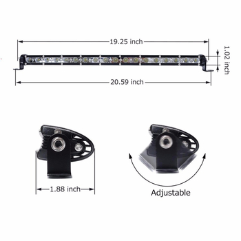 LED svjetlosna traka za automobil, jednoredna, 54W, 12-24V, 5400 lm, 3030 LED, vijek trajanja 50000 h