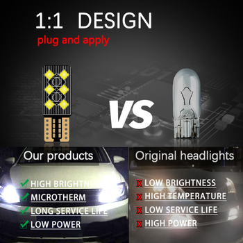 LED svjetlo za registarsku pločicu automobila - T10 2525 6SMD, 9-60V, 2.1W, 623LM, 6000K