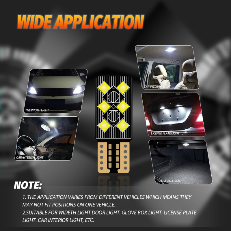 LED svjetlo za registarsku pločicu automobila - T10 2525 6SMD, 9-60V, 2.1W, 623LM, 6000K