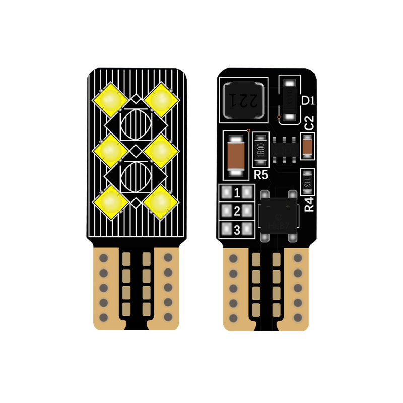 LED svjetlo za registarsku pločicu automobila - T10 2525 6SMD, 9-60V, 2.1W, 623LM, 6000K