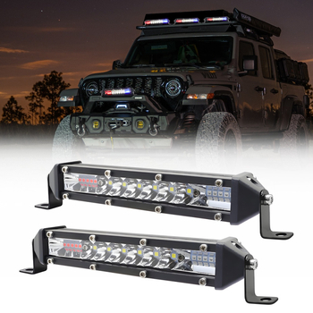 Lumină de lucru LED, design pe un singur rând, 18W, 12-24V, 1800 lm, 6000K, carcasă din aliaj de aluminiu