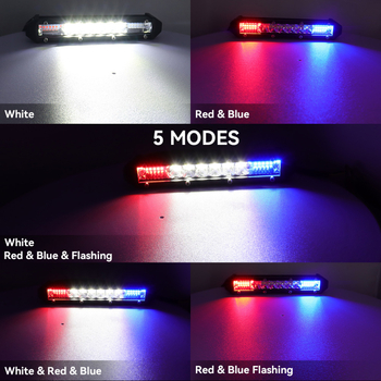 Lumină de lucru LED, design pe un singur rând, 18W, 12-24V, 1800 lm, 6000K, carcasă din aliaj de aluminiu