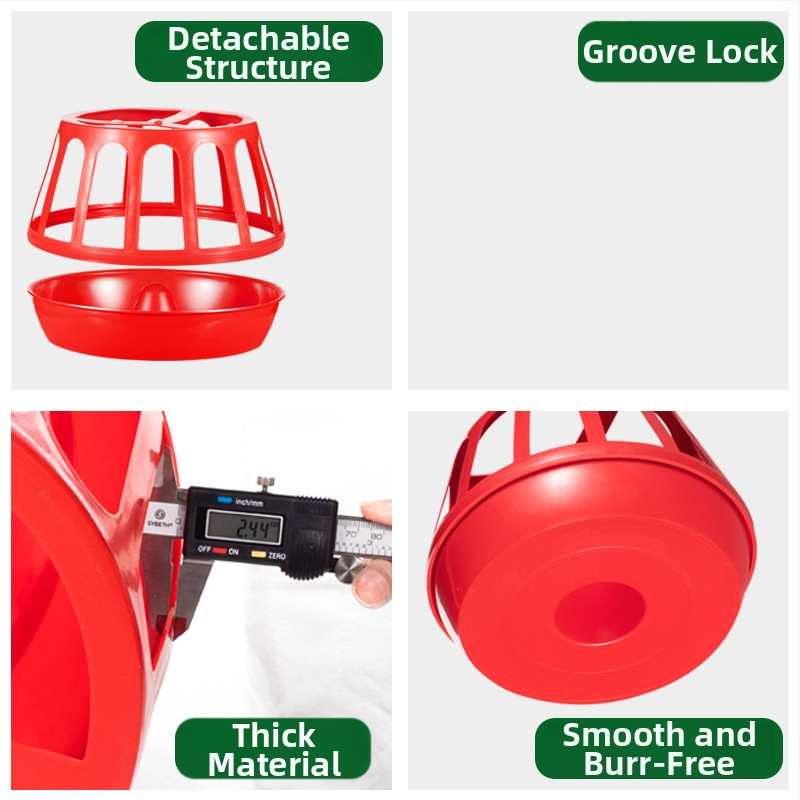 Ταΐστρα κοτόπουλου, αντι-ανατροπή, κυκλικό σχήμα, για οικιακή χρήση, νέος σχεδιασμός