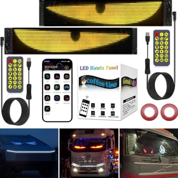 Fleksibilni LED zaslon za stražnje staklo automobila, PU+FPCB, 8W, 5V, 1.2A
