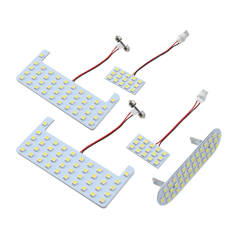 LED autó belső tetőfény készlet, modell Srl-3c-t58, 12V LED, 5050 hárommagos 152-chip, üvegszálas lemez