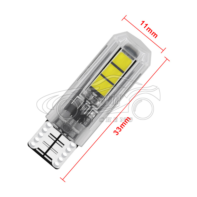 Automobilsko LED indikator svjetla, T10-3030-6SMD, 12V, 1.8W, 0.15A, Plastic+PCB, Prism Lens