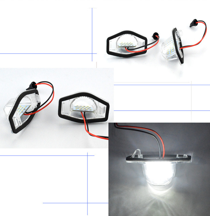 Orant LED lampica za registracijsku tablicu za Honda Jazz/Odyssey/CR-V/FR-V — PC kućište, 12V, 3.3W, LED 2835, 6500K