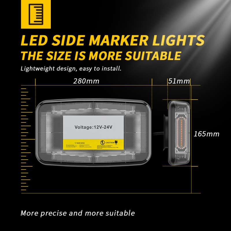 Tető LED figyelmeztető fény szívókoronggal, 12V/24V, modell JB-3030-90 LED, áramerősség 0.75A