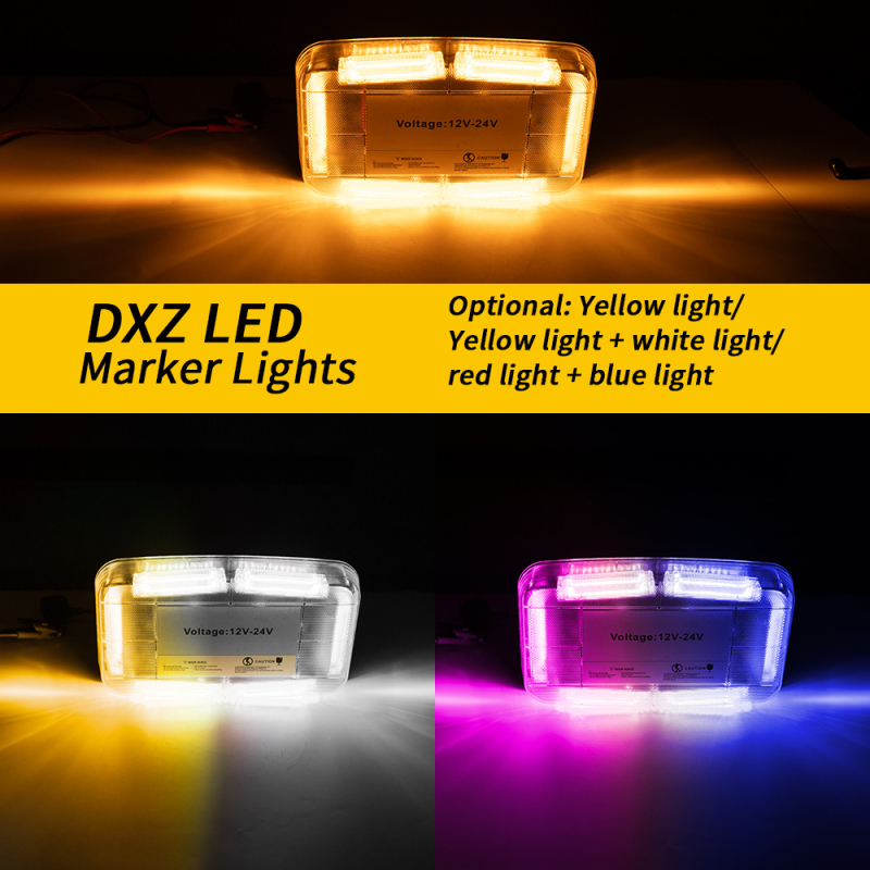 Tető LED figyelmeztető fény szívókoronggal, 12V/24V, modell JB-3030-90 LED, áramerősség 0.75A