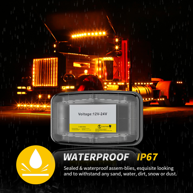 Tető LED figyelmeztető fény szívókoronggal, 12V/24V, modell JB-3030-90 LED, áramerősség 0.75A