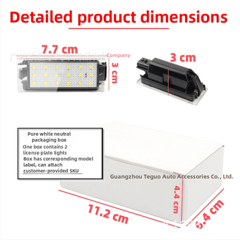 LED svjetlo za registarsku pločicu kompatibilno s Renault Clio i Renault Megane Master Laguna II