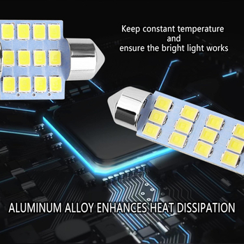 Autó LED készlet 20 darab, T10 2835 10SMD – belső ajtó világítás, olvasó- és rendszámfények, 12V, 0,08A, 88 000 óra, 2835 SMD