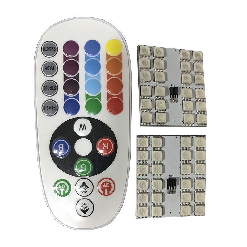 Automobilska LED svjetiljka za čitanje s daljinskim upravljanjem RGB, 5050 SMD panel, 12V, 3.5W