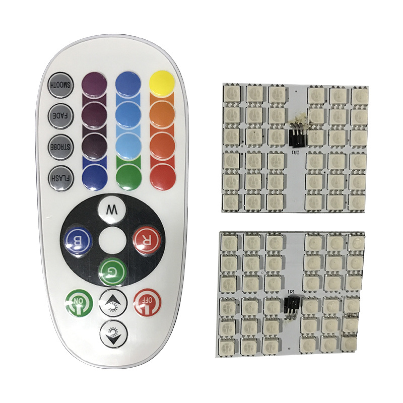 Automobilska LED svjetiljka za čitanje s daljinskim upravljanjem RGB, 5050 SMD panel, 12V, 3.5W