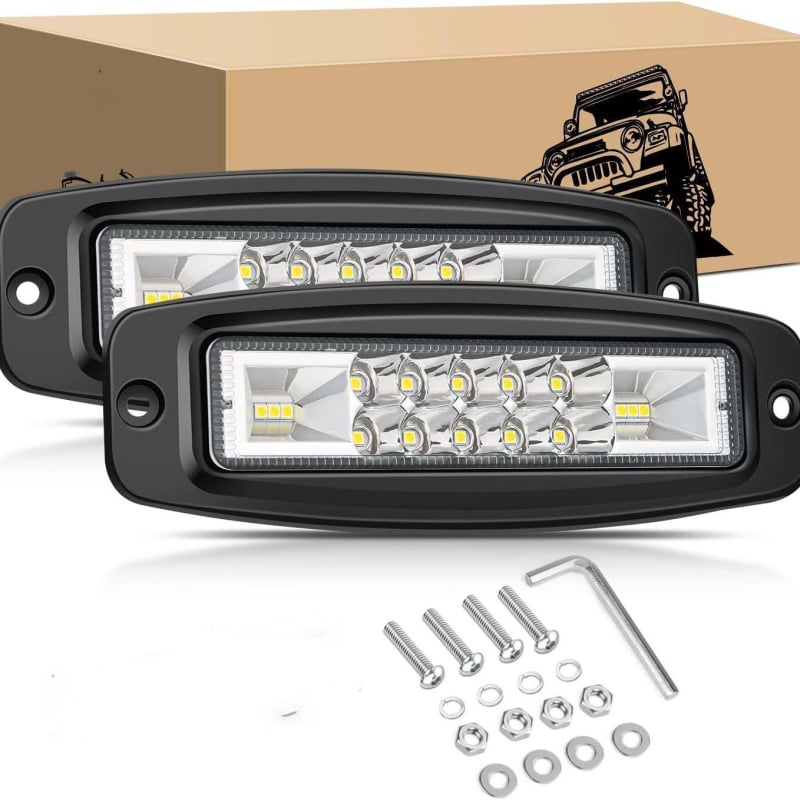 LED radna svjetiljka za automobil, dvobojno bočno treptanje i off-road spot, 18W, DC12-32V, 3200 lm, vijek trajanja 50.000 h