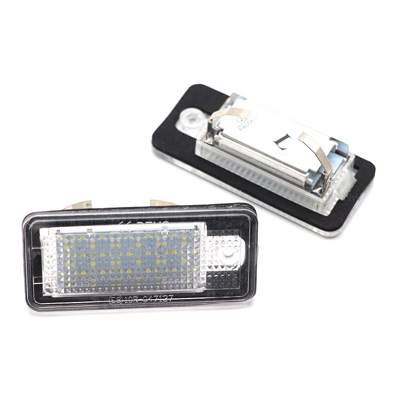 Audi rendszámtábla LED világítás, 12V, 10W, 50 000 óra élettartam, LED 3528, 6000–8000K, kompatibilis Q7, A3, S3, S4, B6, A6, C6, A8, S8