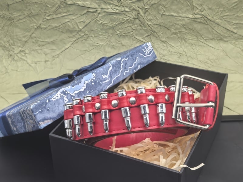 Öv - Y2K punk szegecses, PU bőr, vas csat, szélesség 2–4 cm, sokoldalú chic