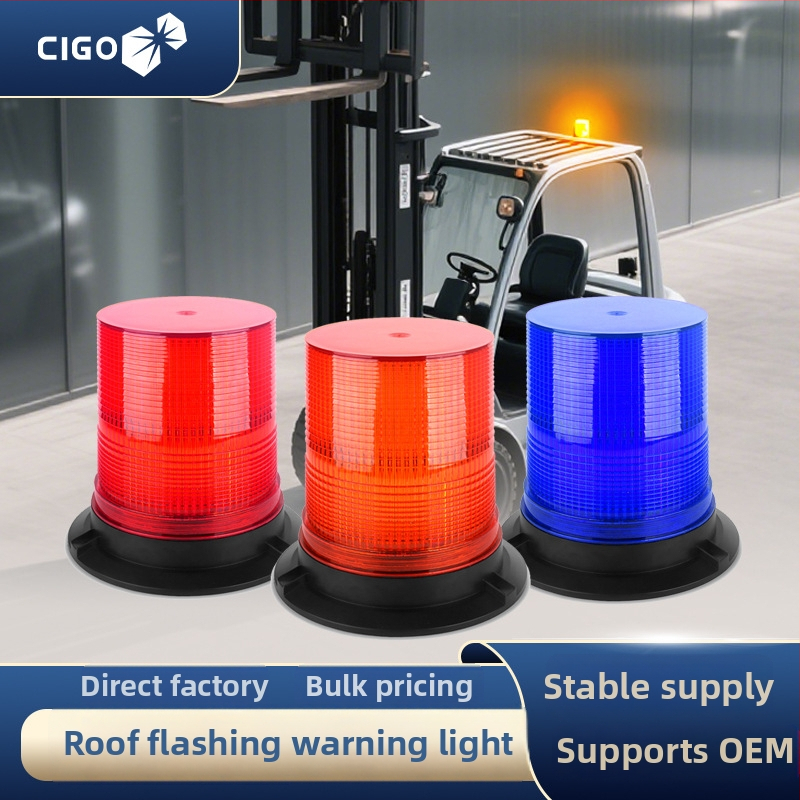 LED-012 Stroboskopické výstražné svetlo, strešné montáž pre vysokozdvižné vozíky a stavebné vozidlá, 12-24V, 40W, 1760 lm, 50 000 h