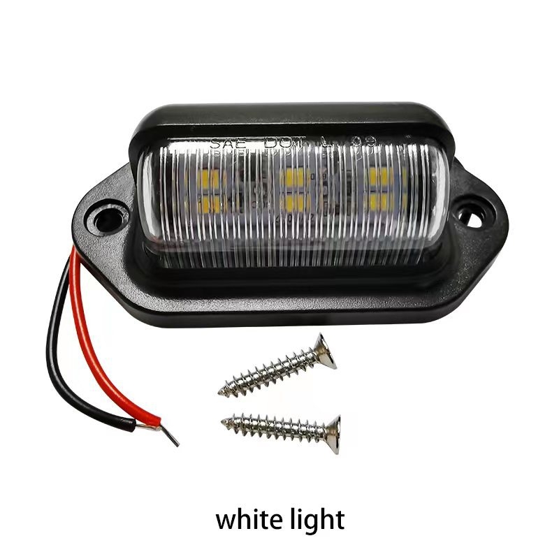 6 LED svjetlo za pločicu registarske tablice, univerzalno za kamione, putnička vozila i prikolice, stražnje i bočno svjetlo, 12-24V