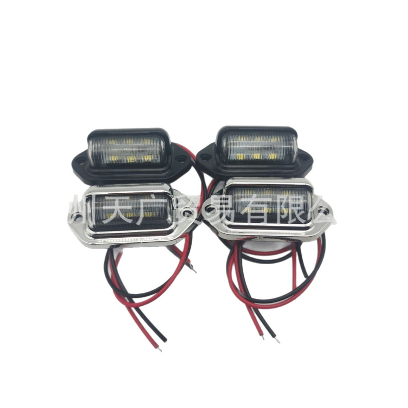 DY-111 6-LED Svjetlo za registarsku pločicu za kamion, teški kamion i autobus | ABS, 12-24V