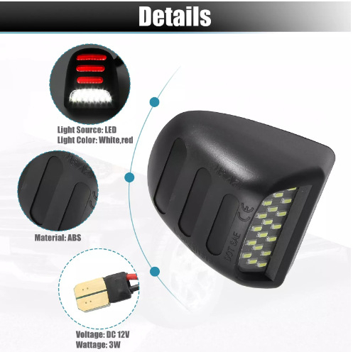 LED svjetlo registarske pločice za Chevrolet Silverado i GMC – 12V, 3W, 6500K, 50.000 sati