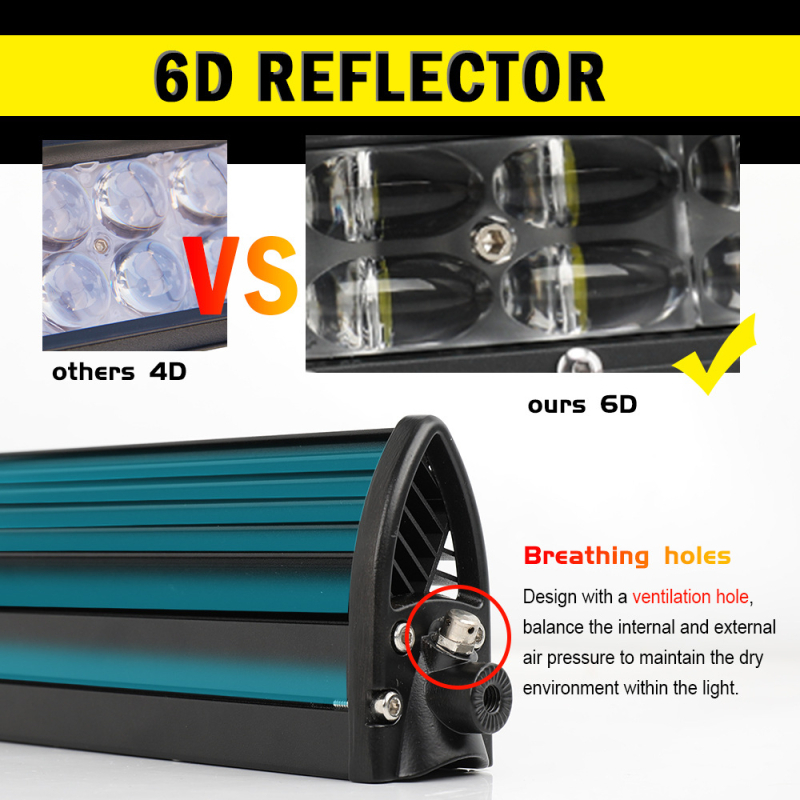 LED svetelný bar na off-road – model 9620a-z, Adc12 odliatiny hliníka, 180W, 12–80V