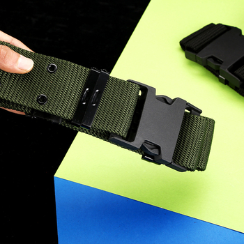 Найлонов тактически външен колан, пластмасова катарама, закопчаване с копче, ширина 2-4 см, ръчно плетен
