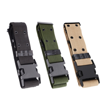 Найлонов тактически външен колан, пластмасова катарама, закопчаване с копче, ширина 2-4 см, ръчно плетен