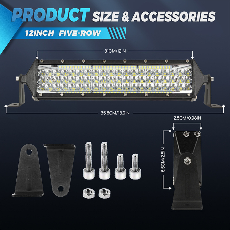 Off-road LED svjetlosna traka za krov — aluminijska konstrukcija, 408 W, 40 800 lm, 12–60 V, 50 000 h, prilagodljivo