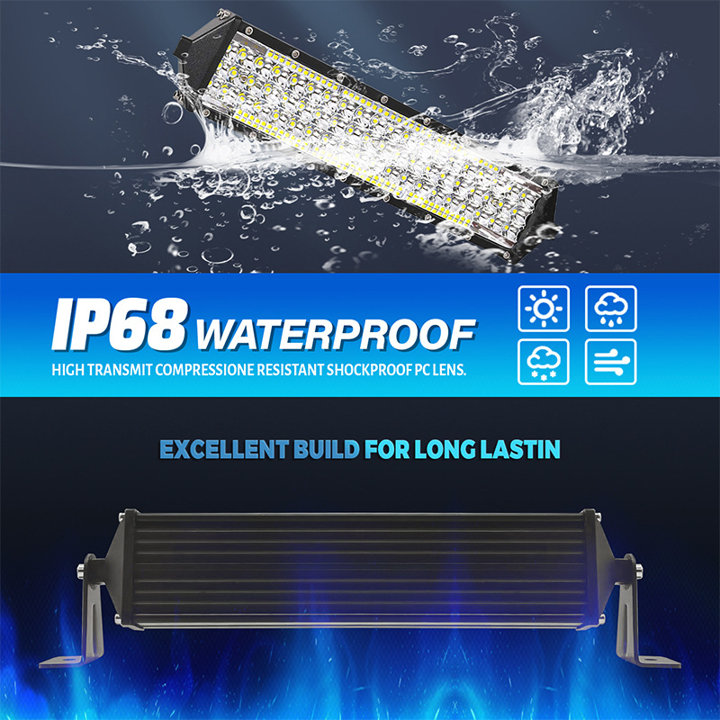 Off-road LED svjetlosna traka za krov — aluminijska konstrukcija, 408 W, 40 800 lm, 12–60 V, 50 000 h, prilagodljivo