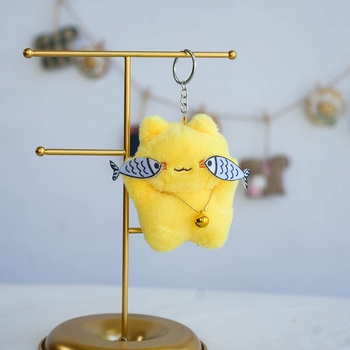 Păpușă pluș cu pisicuță | umplutură PP bumbac, pluș textil, ambalare în pungă plasă, personalizare logo OEM